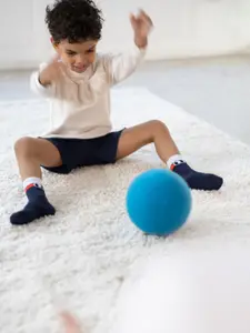 Domyos By Decathlon Boys Pack Of 5 Striped  Above Ankle Length Socks