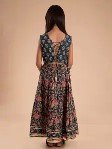 Sangria Girls Floral Printed Pure Cotton Lehenga With Choli