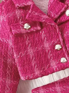 INCLUD Girls Shirt Collar Checked Shirt with Skirt