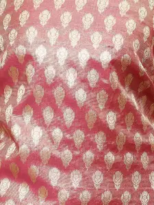 Meena Bazaar Ethnic Motifs Woven Design Chanderi Unstitched Dress Material