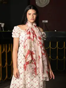 ODETTE Women Satin Printed Scarf