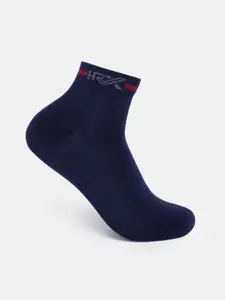 HRX by Hrithik Roshan Men Pack Of 3 Cotton Flat Knit Ankle-Length Socks