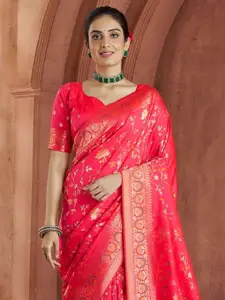 DEVATITHI Woven Design Zari Pure Silk Banarasi Saree