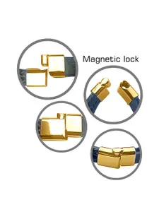 MEENAZ Men Gold-Plated Stainless Steel Antique Multistrand Bracelet