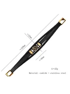 MEENAZ Men Gold-Plated Stainless Steel Multistrand Bracelet