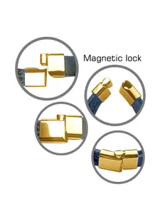 MEENAZ Men Gold-Plated Stainless Steel Multistrand Bracelet