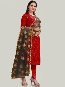 Maroosh Chevron Embroidered Unstitched Dress Material