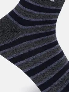 HRX by Hrithik Roshan Men Pack Of 3 Striped Ankle-Length Socks