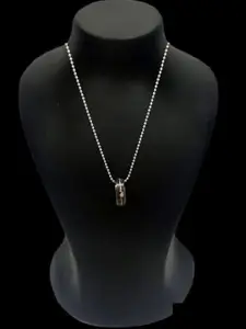 V FASHION JEWELLERY Silver-Plated Stainless Steel Pendant With Chain