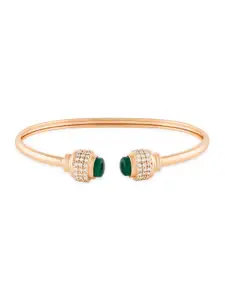 Zaveri Pearls Rose Gold-Plated -Cubic Zirconia Stone Studded Kada Bracelet