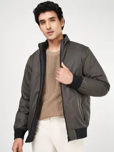 BYFORD by Pantaloons Men Mock Collar Solid Casual Bomber Jacket