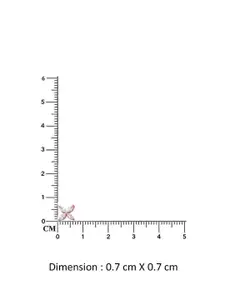 KAI JEWEL 92.5 Sterling Silver Rose Gold-Plated CZ Studded Contemporary Studs Earrings