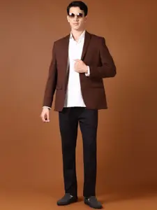 V-Mart Self Design Single-Breasted Blazer