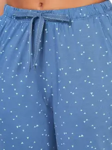 Dreamz by Pantaloons Printed Pure Cotton Straight-Leg Lounge Pants