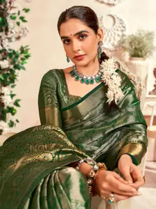 DEVATITHI Woven Design Zari Pure Silk Dharmavaram Saree