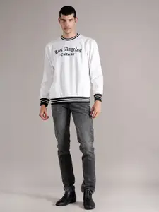 Cantabil Men Typography Printed Pullover Sweatshirt