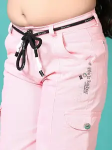 V-Mart Girls Regular Fit Low Distress Mid-Rise Light Fade Stretchable Cotton Jeans