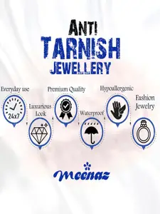 MEENAZ Men Gold-Plated American Diamond Antique Adjustable Cuff Bracelet