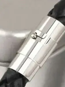 MEENAZ Men Silver-Plated Leather Antique Multistrand Bracelet