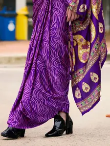 DEVATITHI Printed Japan Satin Saree