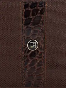 Da Milano Men Textured Leather Two Fold Wallet