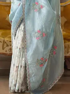 DEVATITHI Fancy Based Pure Tissue Fabric with Body Unique Work And Desinger Saree