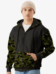 Crazymonk Men Camouflage Oversized Hoodie Sweatshirt