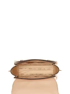 GUESS PU Structured Satchel with Cut Work