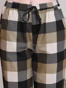 Boston Club Women Printed Pure Cotton Straight-Leg Lounge Pants