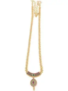 Anujeet Fashion Hub Gold Plated Stone Studded Necklace