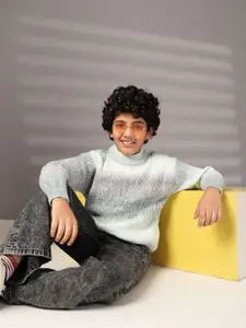 Albion By CnM Boys Colourblocked Woollen Pullover