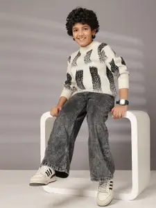 Albion By CnM Boys Printed Woollen Pullover