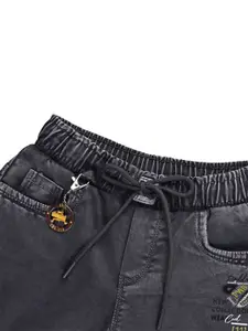 Wish Karo Boys Printed Jogger Light Fade Mid-Rise Jeans