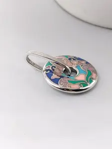 AMONROO 925 Sterling Silver Rhodium-Plated Enamelled Doll Design Pendant