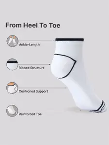 CULT Men Pack of 3 Ankle Length Cotton Socks Multi Colour