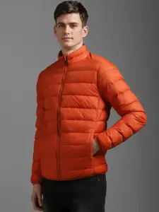 Louis Philippe Sport Men Solid Mock Collar Padded Jacket