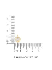 Luxevogue 925 Sterling Silver 18K Gold Plated Heart Diamond Pendant with Chain