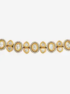 Kushal's Fashion Jewellery Kundan Studded Link Bracelet