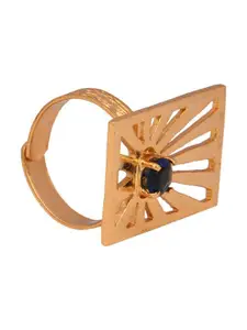 Ethnic Andaz Gold-Plated American Diamond Nazar Finger Ring