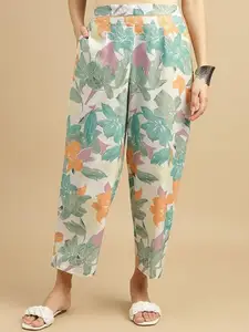 BAESD Floral Printed Pure Cotton Top With Trousers Co-Ords
