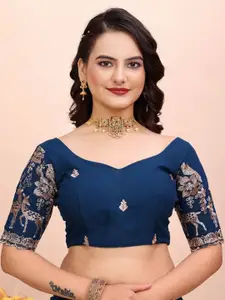 K 5 Fashion Embroidered Pure Georgette Saree