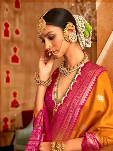 DEVATITHI Woven Design Zari Pure Patola Saree