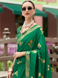 DEVATITHI Pure Satin Handwoven With Zari Weaving Saree