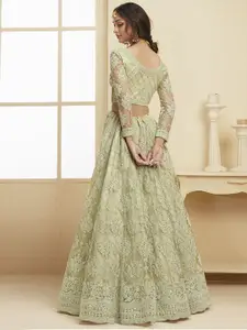 ALIZEH Mint Green Designer Lehenga Choli With Dupatta