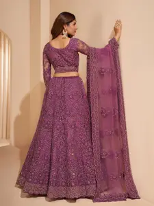 ALIZEH Magenta Designer Thread And Stone Embroidered Lehenga Choli With Dupatta