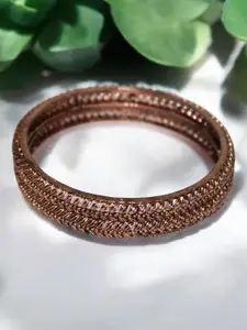 Jolly Faces Set of 2 Copper Bangle