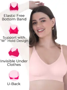 Tweens Lightly Padded Invisi-Fit Elastic-Free Bottom Band Seamless Bonded Bra