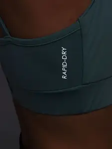 HRX by Hrithik Roshan Styled Back Lightly Padded Rapid-Dry Yoga Bra