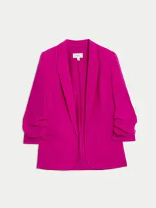 Marks & Spencer Ruched Sleeve Single-Breasted Blazer