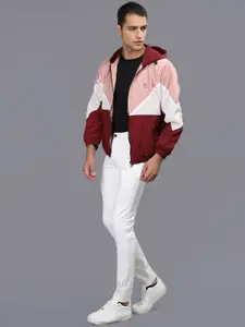 HRX by Hrithik Roshan Men Hooded Colourblocked Casual Windcheater Sporty Jacket